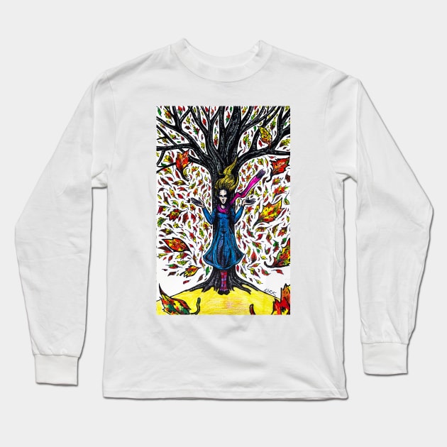 'AUTUMN WITCHERY' Long Sleeve T-Shirt by jerrykirk